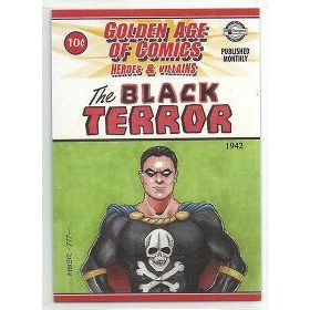 GOLDEN AGE OF COMICS ' HEROES & VILLAINS ' PROMO card # 3 Black Terror (2010)