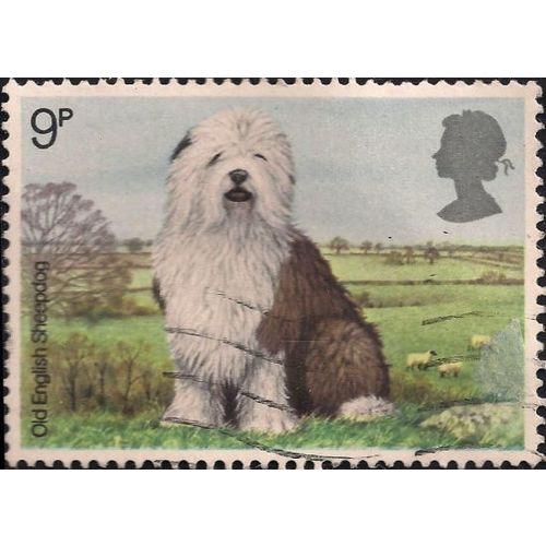 GB, DOGS, Old English Sheepdog, blue 1979, 9p