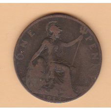 GB Penny 1913 VG to F