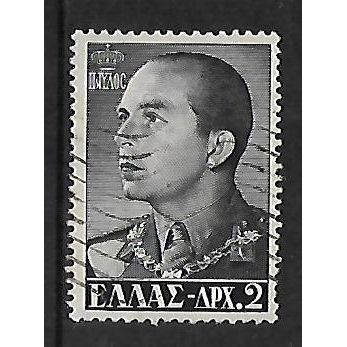 GREECE 1956 ROYAL FAMILY 2d BLACK KING PAUL SG754 FINE USED