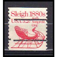 1900a 5.2c Sleigh Very Fine MNH Dry Gum Gap Single LS PreCnx CA1032