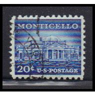 Used 1047 20c Monticello Very Fine KA9226