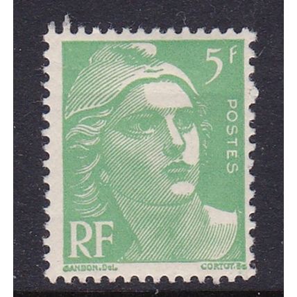 FRANCE 1945 MARIANNE 5F GREEN MINT SG921