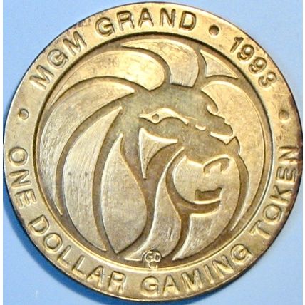 MGM Grand. $1 Casino Token. Las Vegas, NV. Wack-E-Wolf. R85.