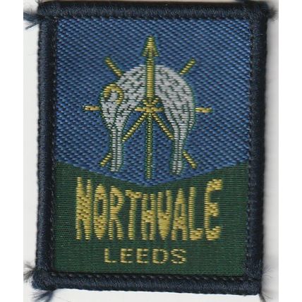 Scout Badge UK - Northvale Leeds - Blue Version - Black Back (BY199)