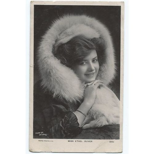 actress postcard miss ethel oliver rapid photo posted 1909