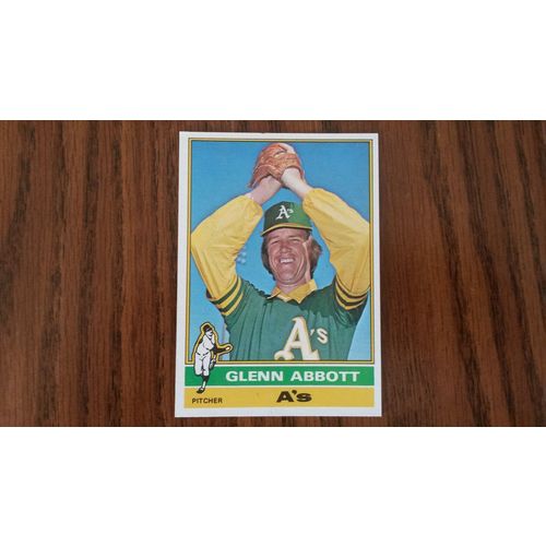 1976 Topps Card # 322 Glenn Abbott Very Good-Excellent (4) Oakland Athletics