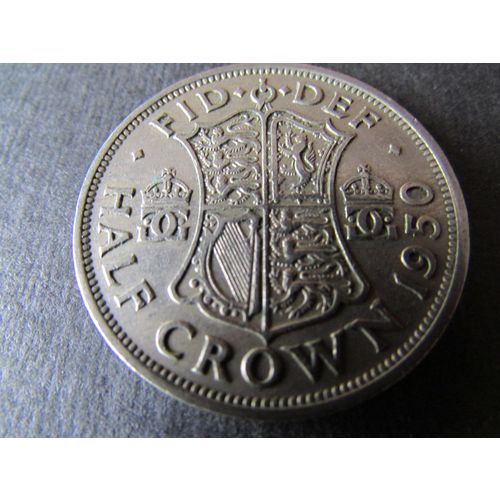 1950 GEORGE VI HALFCROWN. W