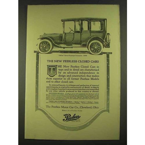 1913 Peerless 38-Six Seven-Passenger Limousine Ad