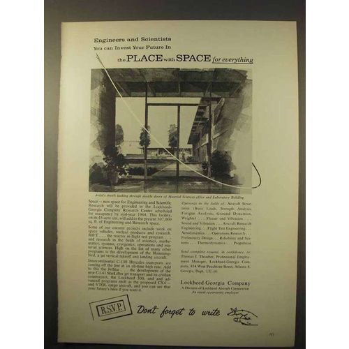 1963 Lockheed-Georgia Company Ad - Place With Space