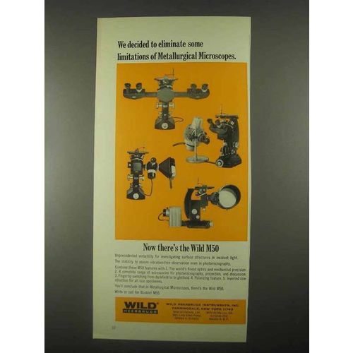 1967 Wild Heerbrugg M50 Microscope Ad - Metallurgical