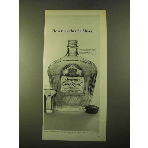 1970 Seagram's Crown Royal Ad - The Other Half Lives