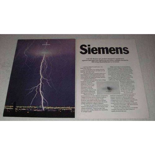 1970 Siemens Surge Voltage Protectors Ad