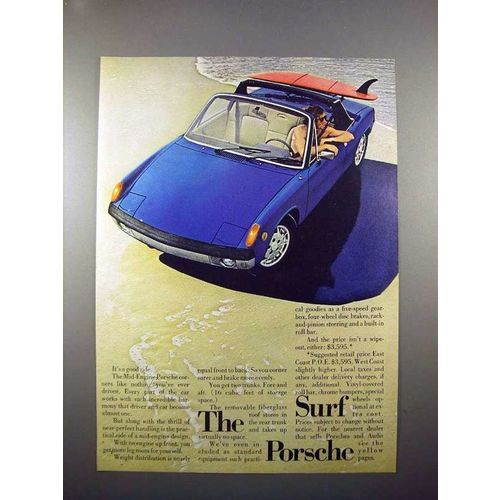 1971 Porsche Car Ad - The Surf Porsche!