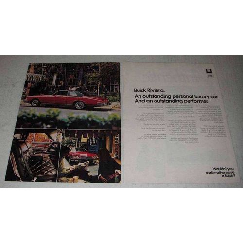 1973 Buick Riviera Ad - Outstanding Performer