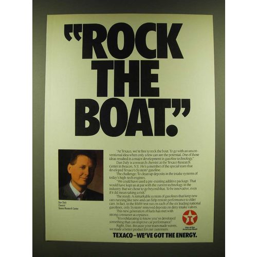 1990 Texaco Oil Ad - Rock the boat