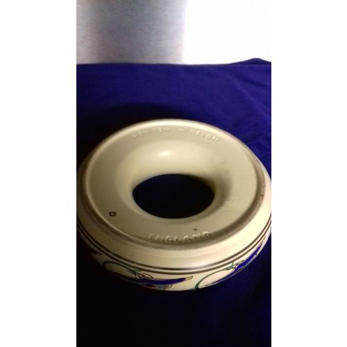 honiton pottery post ring vase.