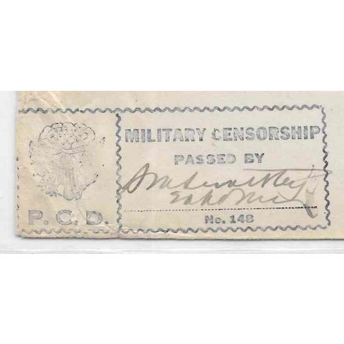 Panama Canal 1918 Postal Sta., Military Censorship #148 to PA USA