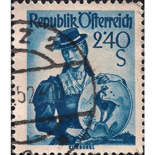 AUSTRIA, Tyrol, Kitzbühel, blue 1951, 2.40s