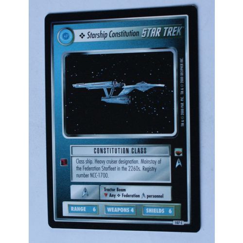 Star Trek CCG: Trouble With Tribbles # 107 Starship Constitution (A) 2000