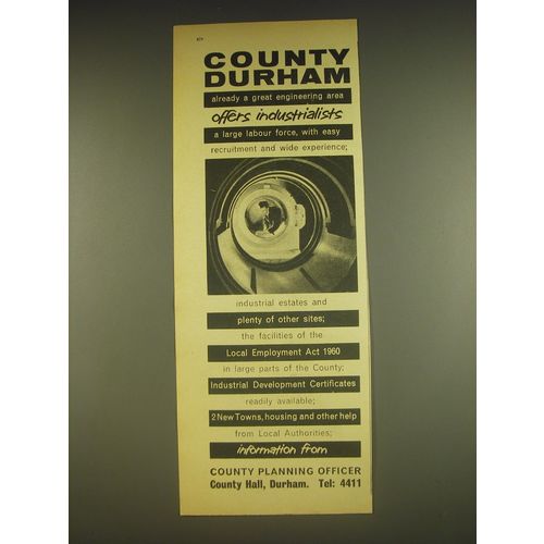 1963 County Planning Officer Durham Advertisement