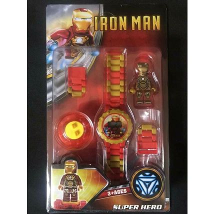 Marvel 360° Rotary Kid Building Block Self Assembly Children DIY Wrist Watch UK