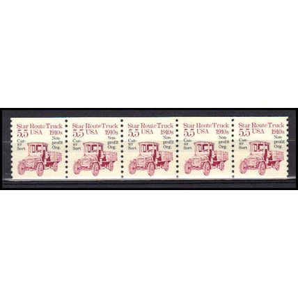 2125a 5.5c Star Route Truck Fine MNH Dry Gum PNC 1/5 X0514