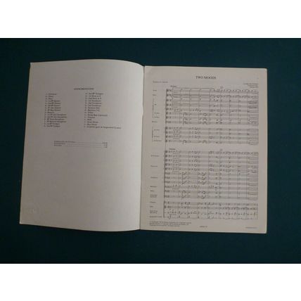 Clare Grundman - Two Moods for Concert Band - Full Score - Near Mint