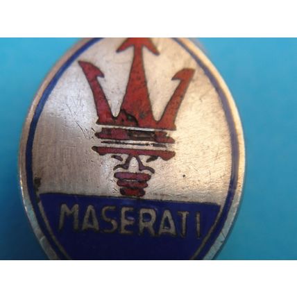 Maserati Silver & Enamel Owners Vintage Lapel Badge