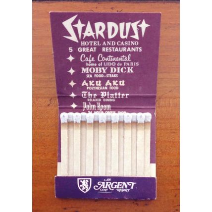 Las Vegas Lot of 4 Collectible Matchbooks Casinos Stardust Sands Circus Dunes