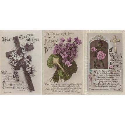 The Seal Of Victory Easter 3x Circa WW1 Antique Postcard s