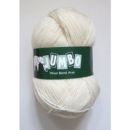 VINTAGE JUMBO WOOL BLEND ARAN KNITTING WOOL / YARN - CREAM