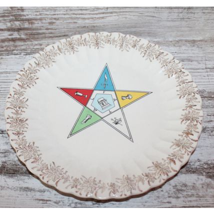 VTG Masonic 10" Plate Gold Trim Eastern Star Shaw Mfg Nashville
