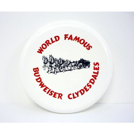World Famous Budweiser Clydesdale Frisbee Vintage 9" Flying Disc 1980's