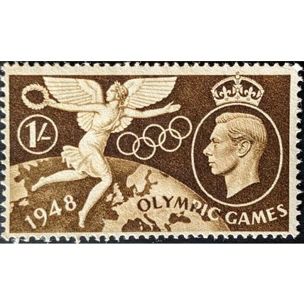 STAMP GREAT BRITAIN SG497 1948 1/- Olympic Games Mint No Gum