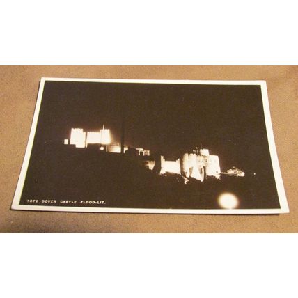 Sweetman Real photographic Postcard -Floodlit Dover Castle - Kent