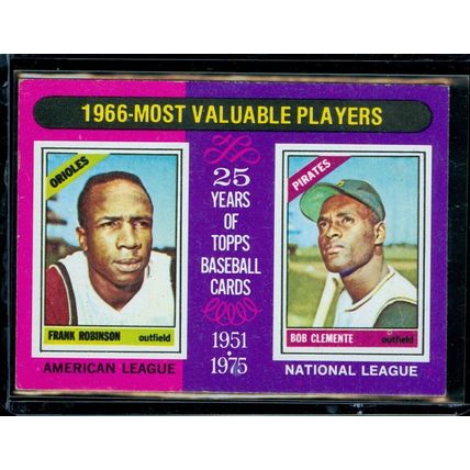 1975 Topps #204 Frank Robinson/Bob Clemente MVP LOW TO MID GRADE