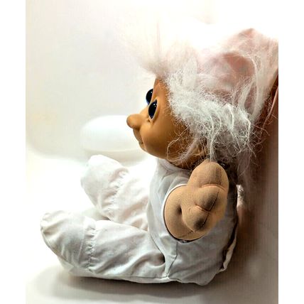 12" Russ Troll Kids Bedtime Baby Doll Pink/White Polka Dot Pyjamas Night Cap TOY
