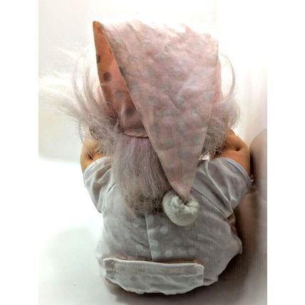 12" Russ Troll Kids Bedtime Baby Doll Pink/White Polka Dot Pyjamas Night Cap TOY
