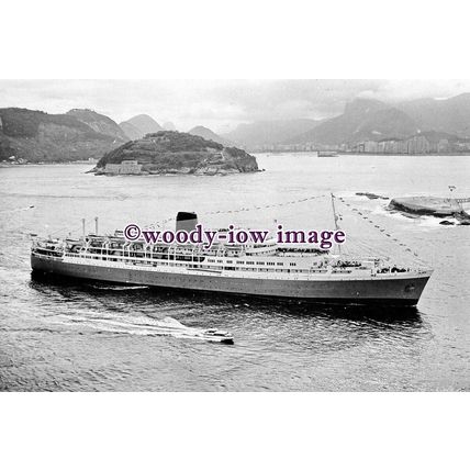 pu1123 - Union Castle Liner - Reina Del Mar , built 1956 - print 6x4