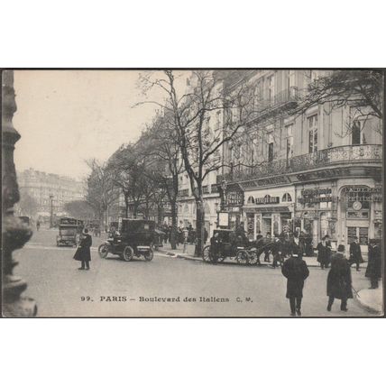 Boulevard des Italiens, Paris, c.1905-10 - Malcuit CPA CM99