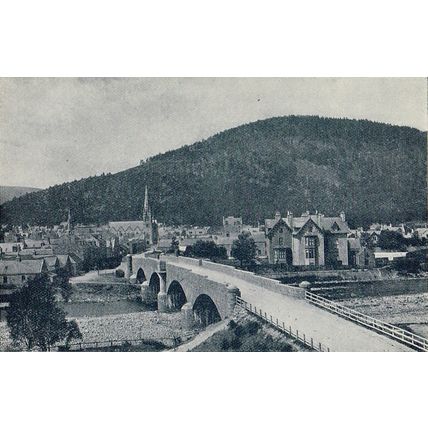 Ballater Old Royal Bridge River Dee / Crathie Kirk 1900 Antique Print Picture