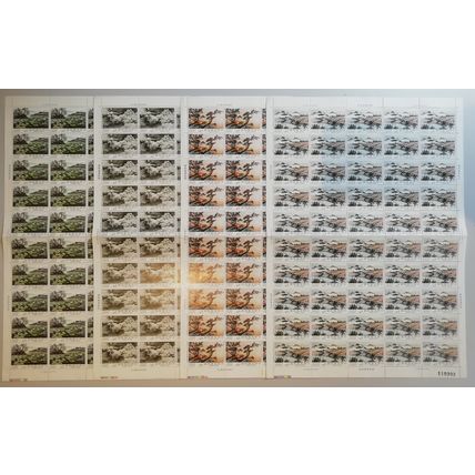 Taiwan Madame Chiang Kai-shek's Landscape Paintings Full Sheets 1975 MNH