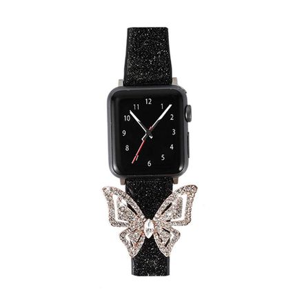 Bowknot Glitter Diamond Replacement Strap Watchband, For Apple Watch 5 & 4 44mm