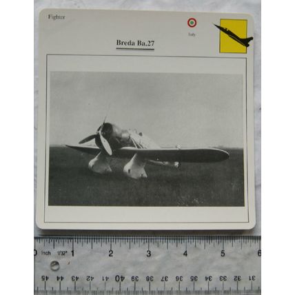 Breda Ba 27 - Italy - Fighter - Collectors Club Card