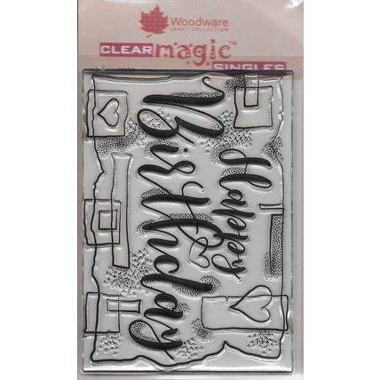 Woodware. Birthday Stamp. Stamping Cardmaking Scrapbooking Crafts