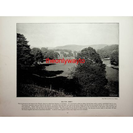Bolton Abbey And King's College, Cambridge, Book Illustration (Print), c1897