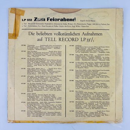 Kapelle Berner Mutze – Zum Feierabend Vinyl 10" Record Album LP-512