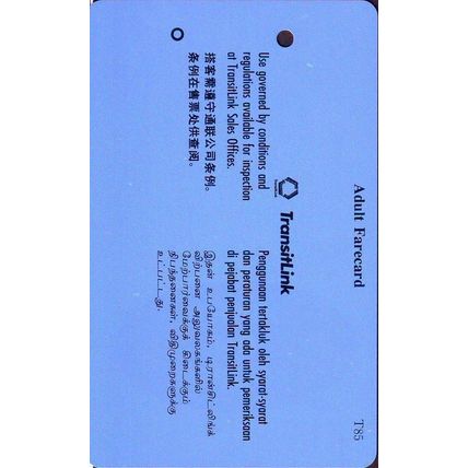 Speak Mandrain S'pore Transitlink Train/Bus Card