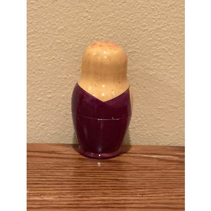 Authentic Handmade Vintage Russian Wooden Nesting Doll (6 Dolls in Total in 1)